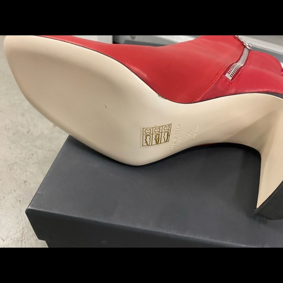 Rag & Bone Ellis Boot Red - Picture 4 of 5